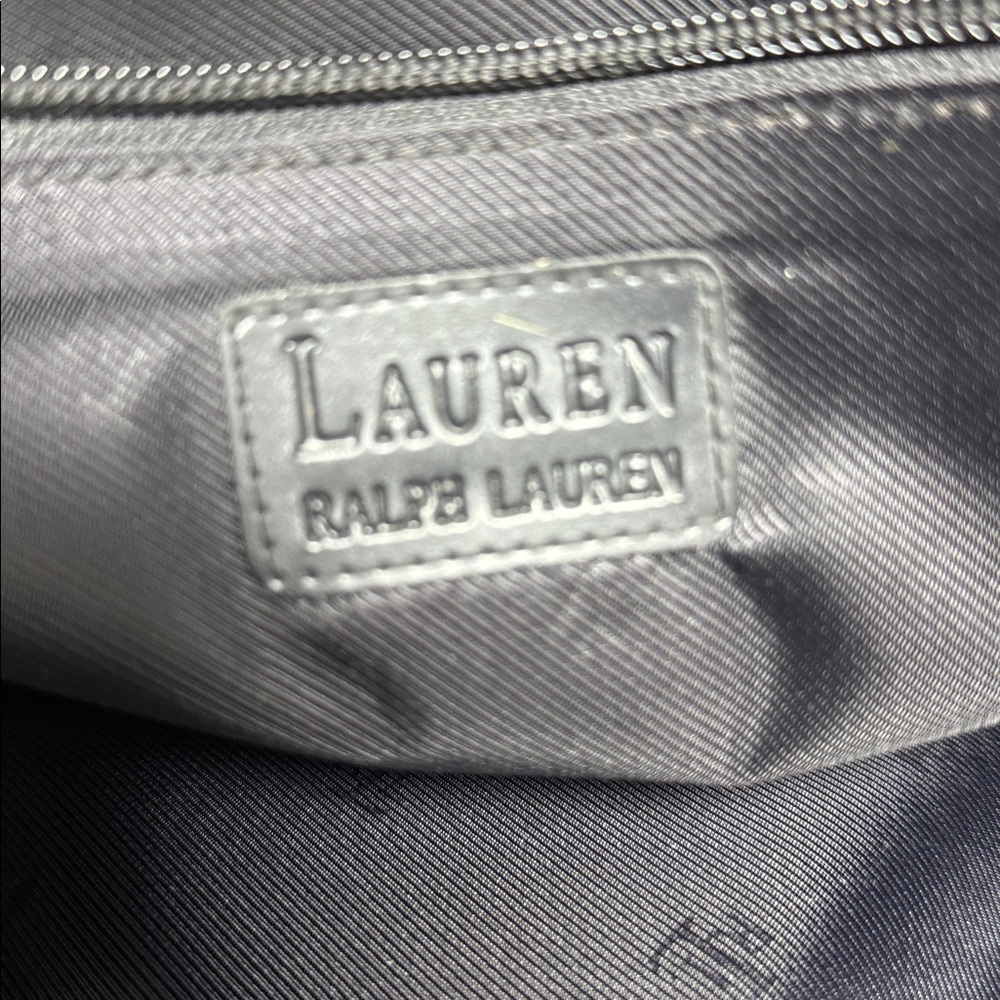 Ralph Lauren Black & White Houndstooth Shoulder Purse Tote Bag - Picture 8 of 11